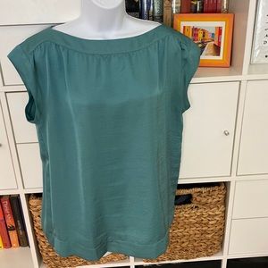 Talbots teal dressy blouse EUC